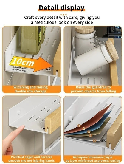 Wall-Mounted Kitchen Spice Storage Rack Multi-Functional Countertop Seasoning Storage Rack Household Multi-Layer Corner Rack