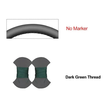 Black Faux Leather Car Steering Wheel Cover for Seat Ibiza (6J) 2008-2015 MII 2013-2020