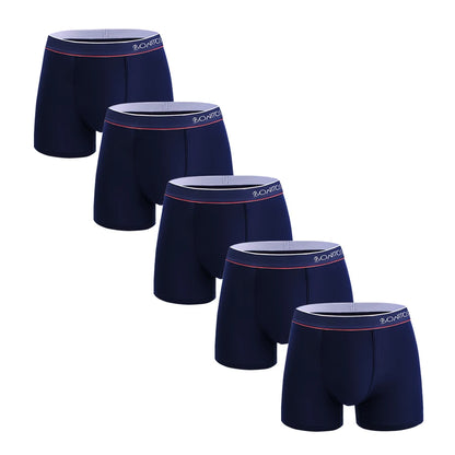 5 Pieces Print Cotton Men Underpants BONITOS Boxer Briefs Letter Elastic Waistband Underwear Mens Boxers Classic Men's Panties
