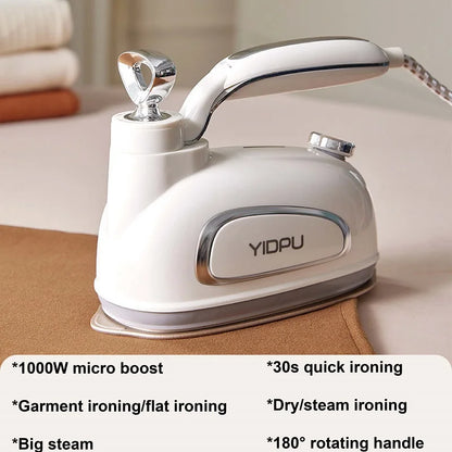 1000W Garment Ironing machine Portable Steam iron with anti-scald base Dry wet Dual use Cloth Fabric Flatiron Remove wrinkle