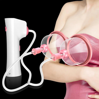 Electric Breast Machine Rechargeable Sagging Chest Massage Pump Electric Cupping Device Firming Chest for Women Family Lover