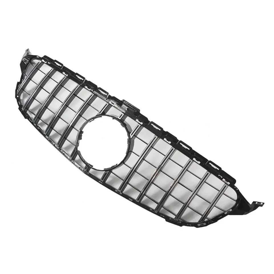 XVIP GTR Style Front Racing Grille For Mercedes Benz C-Class W205 2015-2018 C180 C200 C300 Chrome Diamonds Style Bumper Grilles
