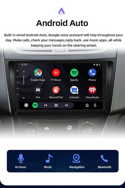 JUNDOF 9" CarPlay 2DIN Android Auto Car Radio Stereo For Suzuki Swift 2011 2012 2013 2014 2015 2016GPS Multimedia Video Player