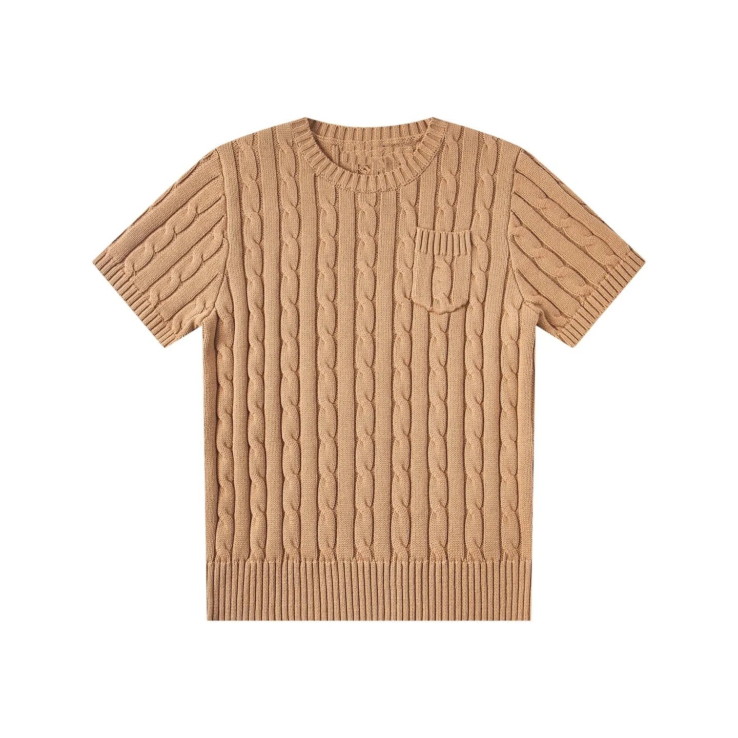 women's t-shirts and polos old money style Classic round neck Women's shirt embroidered chest pocket knitted short sleeved shirt