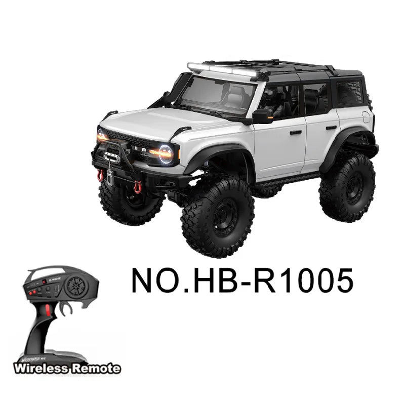 1/10 RC Car 4WD RTR HB R1001 Horse Full Scale with LED 2.4G Electric Remote Control Rock Buggy Off-road Vehicle Toys Boys Gifts