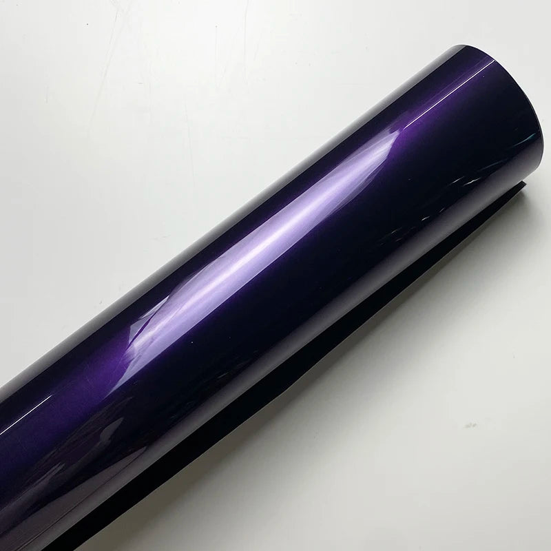 Premium PET High Glossy Midnight Purple Vinyl Wrap Film Car Wrapping Motorcycle DIY Sticker Decal Air Release Self Adhesive