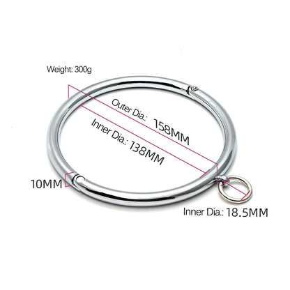 BDSM Collar Metal Bondage Collar Slave, 2 Size Neck Coller Sex Slave Role Play Necklace For Women Restraint BDSM Bondage Toys