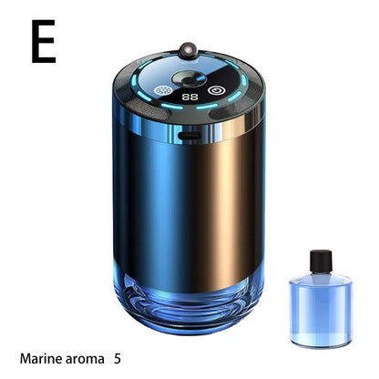 Car Air Freshener LED Light Essential Oil Fragrance Diffuser Smell Distributor USB Rechargeable Aromatherapy Scent Air Refresher