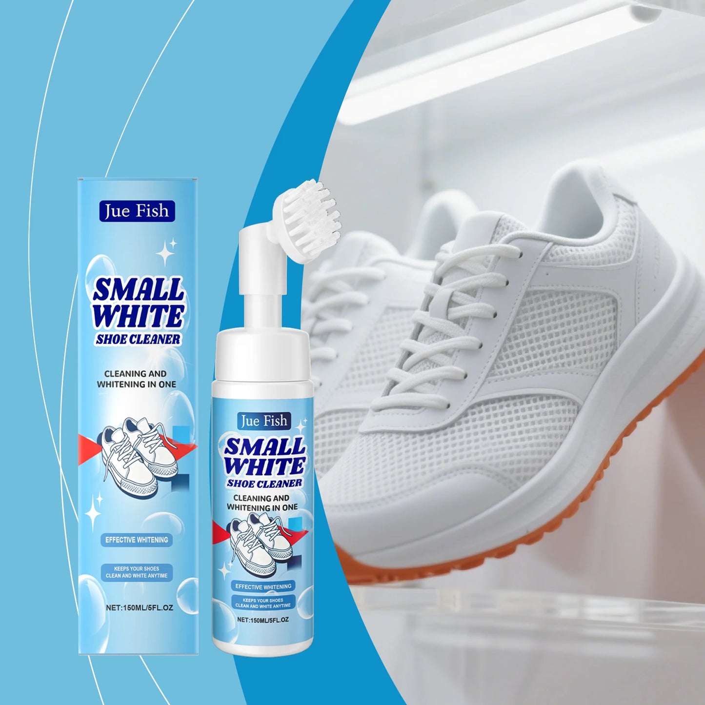 White Shoe Cleaner No-Wash Dry Cleaning Foam Decontamination Whitening Polish Leather Suede Canvas Sneakers Quick Cleanse Care