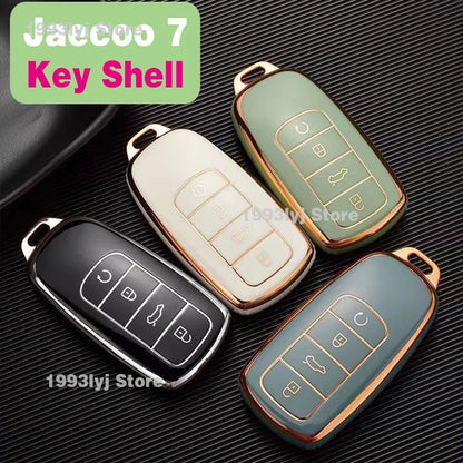 Car Key Holder Keychain For Chery Jaecoo 7 J7 Silicone TPU Case Key