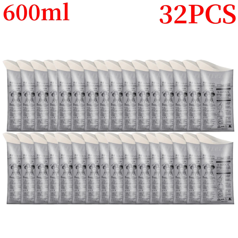4-32PCS Outdoor Emergency Urine Bags 600ml Disposable Travel Mobile Toilet Portable Urinal Bag for Female Baby Male Vomiting Bag
