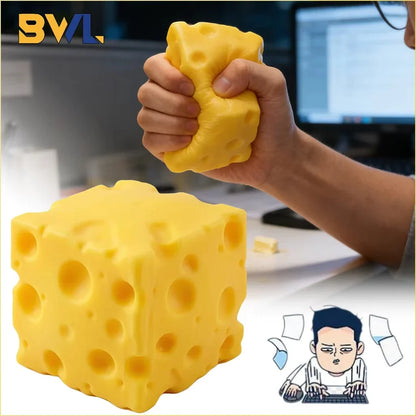 Super Soft Cheese Squishy Stress Relief Squeeze Toy Slow Rising Calming Fidget Toy for Anxiety for Adults Kids Cute Kawaii