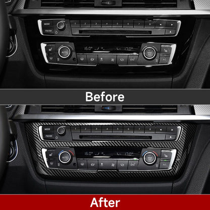Car Center Console Dashboard Gear Shifter Panel For BMW F30 F31 F34 3GT F32 F33 F36 Trim Accessories, Carbon Fiber ABS Sticker