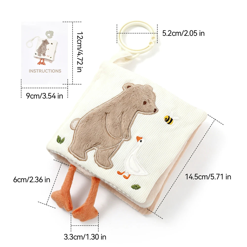Soft Baby Tissue Box Cloth Book Security Blanket Plush Cube Crinkle Sounds Sensory Toy Mirror Fine Motor Skills 9 Styles Toys