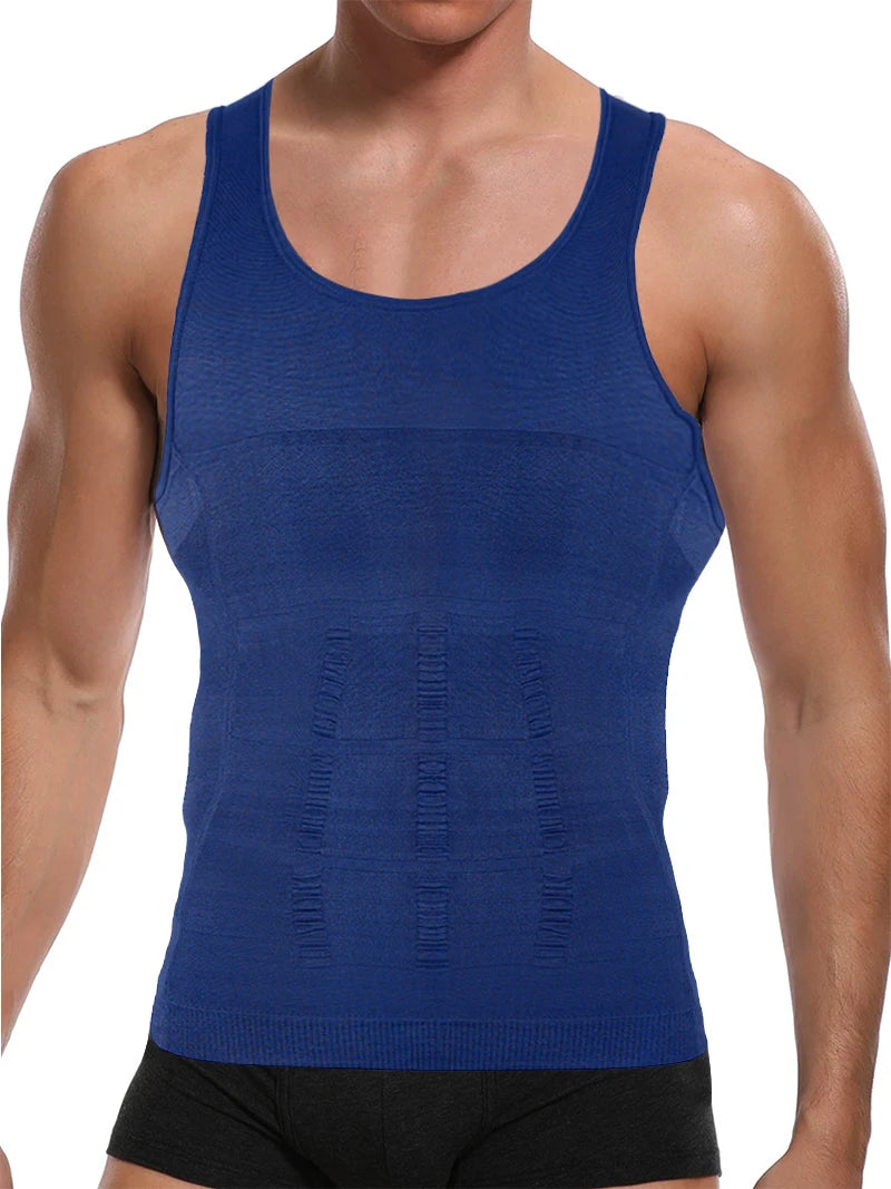 Men Slimming Body Shaper Vest Shirt Abs Abdomen Slim Gym Workout Corset Tummy Control Compression Tank Top Sleeveless Shapewear