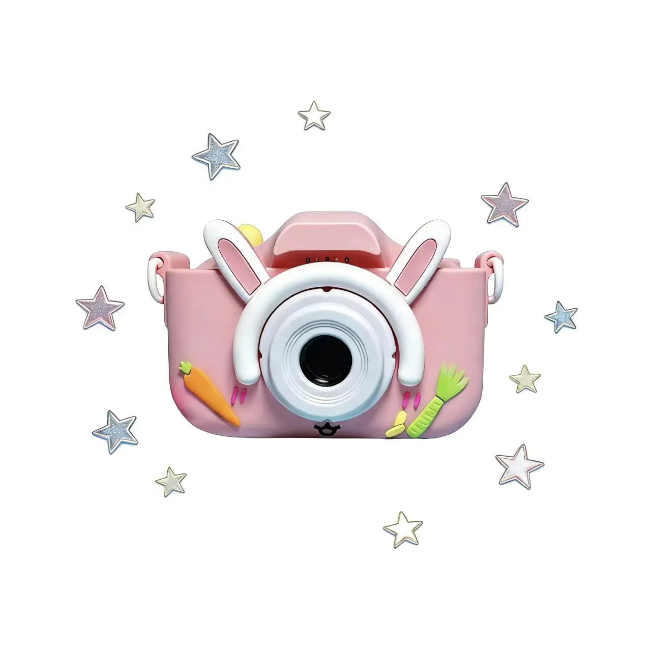 2026 New Rabbit Cartoon Kids Camera HD Dual Lens Selfie Digital Camera Toy for Boys Girls Christmas Birthday Festival Gift
