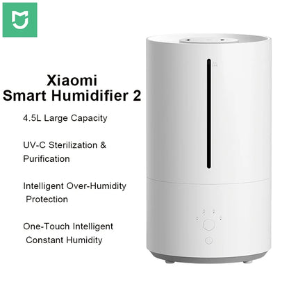 Xiaomi Smart Humidifier 2 Upgraded 4.5L High Capacity Smart Humidifier UV-C Light Air Purifier Auto Mode Quiet Home Humidifier