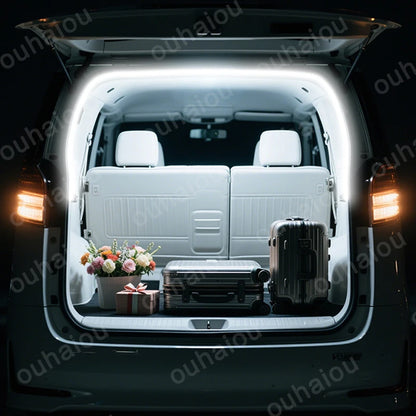 For Toyota Voxy 70 80 90 series trunk light modification light Atmosphere lights White warm white Rear Trunk LED Light Bar