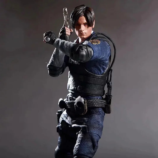 Action Figure 32cm Leon Kennedy Jill Valentine Zombie Hunter Anime Desk Decoration Gk Statue Toys Gift