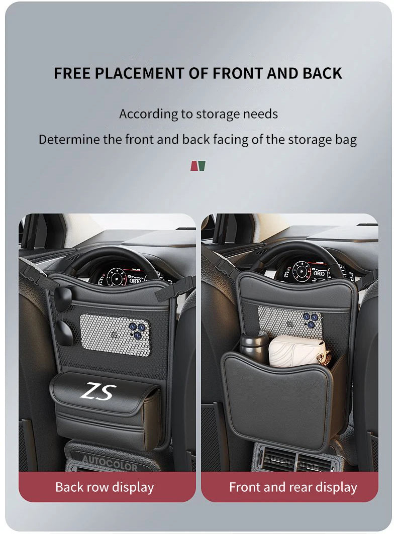 Car Organizer For MG ZS Seat Storage Box Car Hanging Storage Bag Tissue Box Car Stowing Tidying Storage Pocket