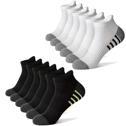 12Pairs Men's plus Size Sports Socks EU39-46 Breathable Comfortable Black White Leisure Outdoor Short Socks for Men