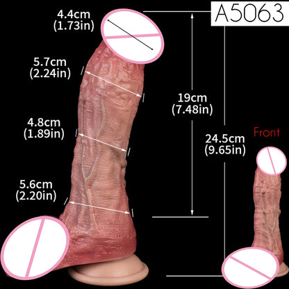 SXXY Dual Layer 10.12 Inch Soft Squirting Dildo Lifelike Sucker Penis Sex Toy Silicone Adult Ejaculating Butt Plug For Men Women