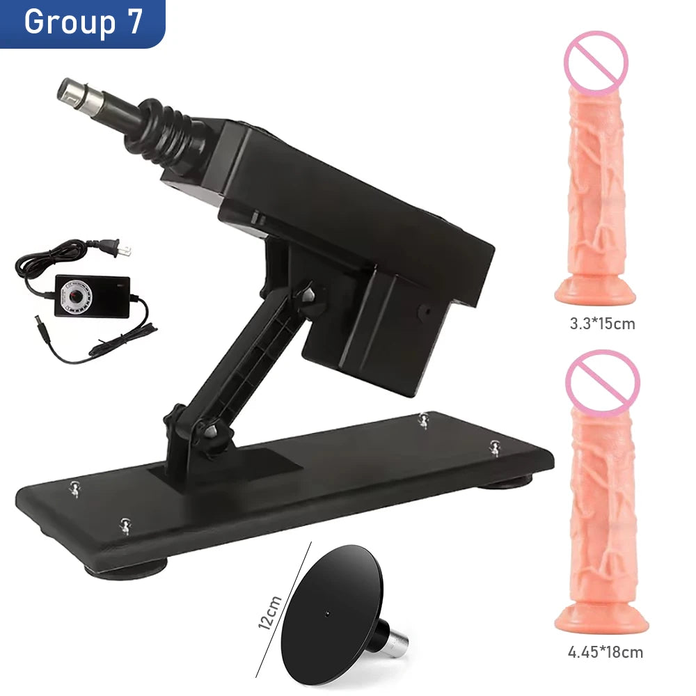 Reciprocating Linear Fuvk Machine with 3XLR Vagina Anal Thrusting Dildo Vibrator Love Machine Device Gun Adult Couple GIft Goods