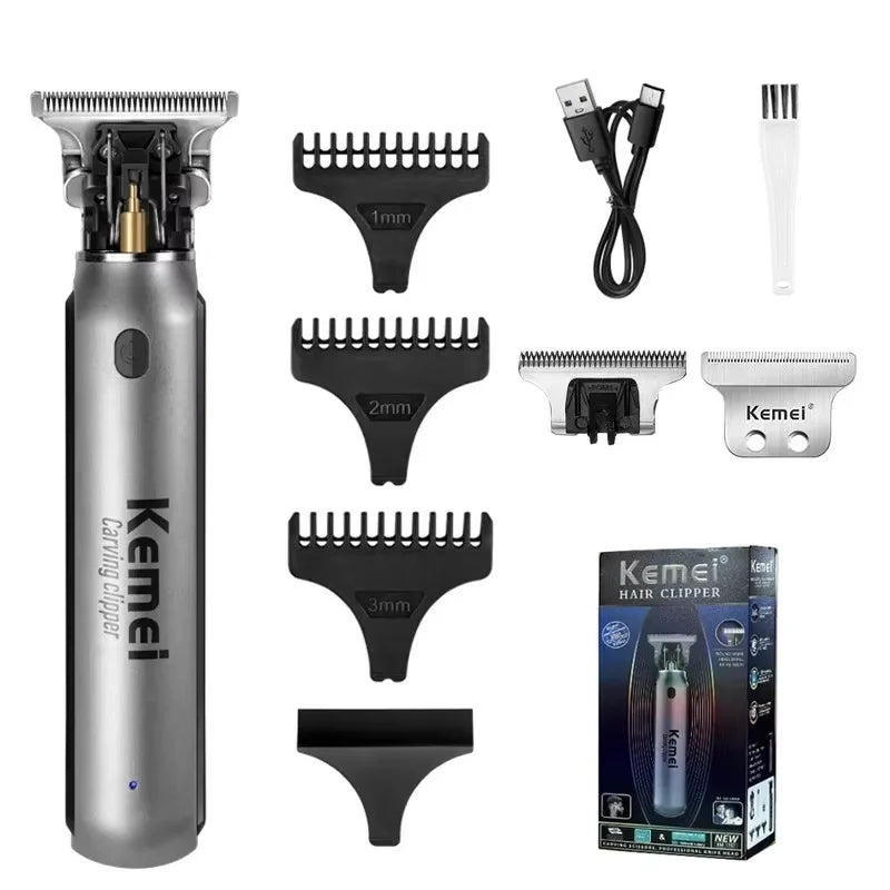 KEMEI KM-1757 Professional Electric Hair Trimmer For Men Cordless Beard And Hair Clipper Hair Cutter Machine Rechargeable Set