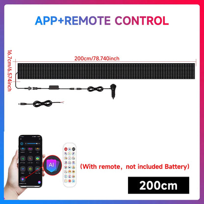 Large LED Truck Car Devil Eye Light With AI Voice Function APP Remote Control Custom Text Pattern Decoration Lighting 12V 24V