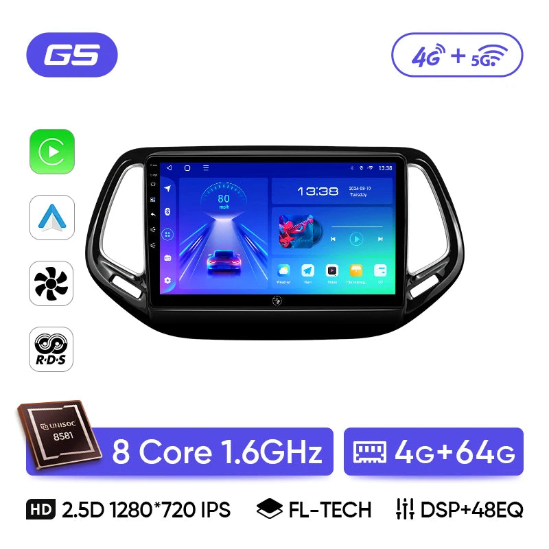 Ainavi Car Multimedia Player For For Jeep Compass 2 MP 2017 2018 2019 wireless Carplay Android Auto 4G Wifi 2din