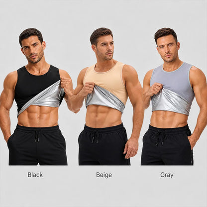 Man Sauna Vest for Weight Loss Body Shaper Workout Vest Exercise Training Slimming Suit Fat Burning Sweat Vest