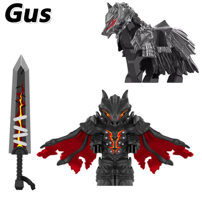 World Of Warcraft Wow Building Blocks Lich King Mini Action Figure Toys Berserk Guts Gus Building Block Figure Holiday gift