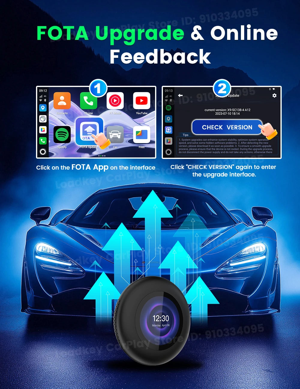 Carlinkit Ultra3 Android Tv Box Android 15 Wireless Carplay Adapter QCM6350 Smart Car Ai Box Carplay For Netflix Youtube 5G LTE