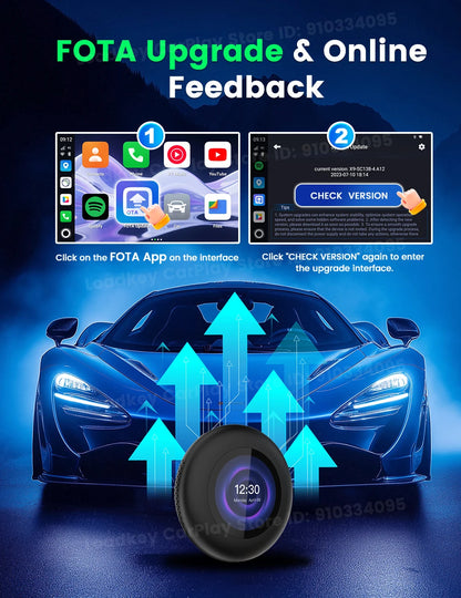 Carlinkit Ultra3 Android Tv Box Android 15 Wireless Carplay Adapter QCM6350 Smart Car Ai Box Carplay For Netflix Youtube 5G LTE