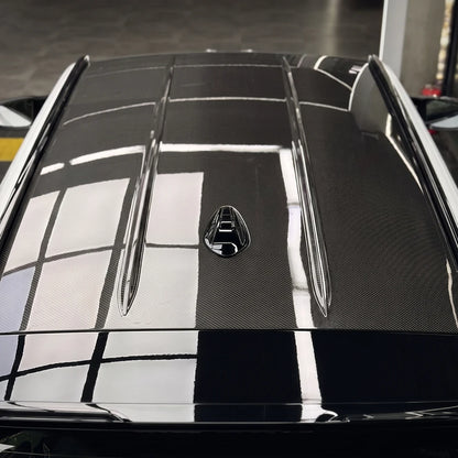 Glossy PET 6D Carbon Fiber Black Car Vinyl Wrap Film Self Adhesive Carbon Fiber Car Roof Color Change Decor Film Air Bubble Free