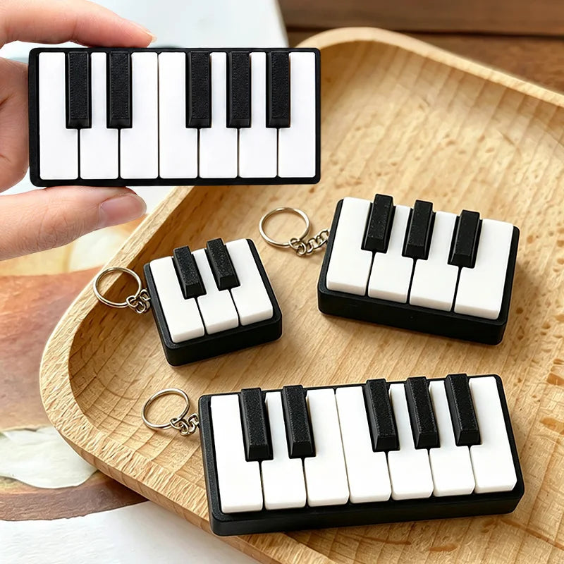 Piano Key Cap Clicker Anti-stress Keyboard Fidget Keychains Keycap Fidget Clicker Stress Releasing Accessories Bag Charms