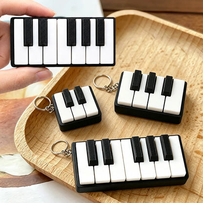 Piano Key Cap Clicker Anti-stress Keyboard Fidget Keychains Keycap Fidget Clicker Stress Releasing Accessories Bag Charms
