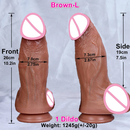 4 Sizes Realistic XXL Thick Penis Soft Silicone Dildo Male Genitals Vaginal Masturbation Suction Cup Dick Woman Anal Sex Toys