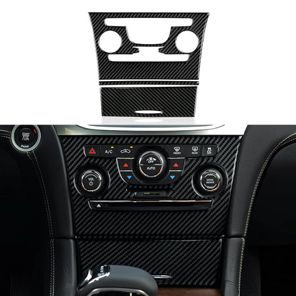 For Chrysler 300 (2011-2014) Car Center Console Gear Shift Panel Steering Wheel Cover Carbon Fiber Interior Sticker Accessories