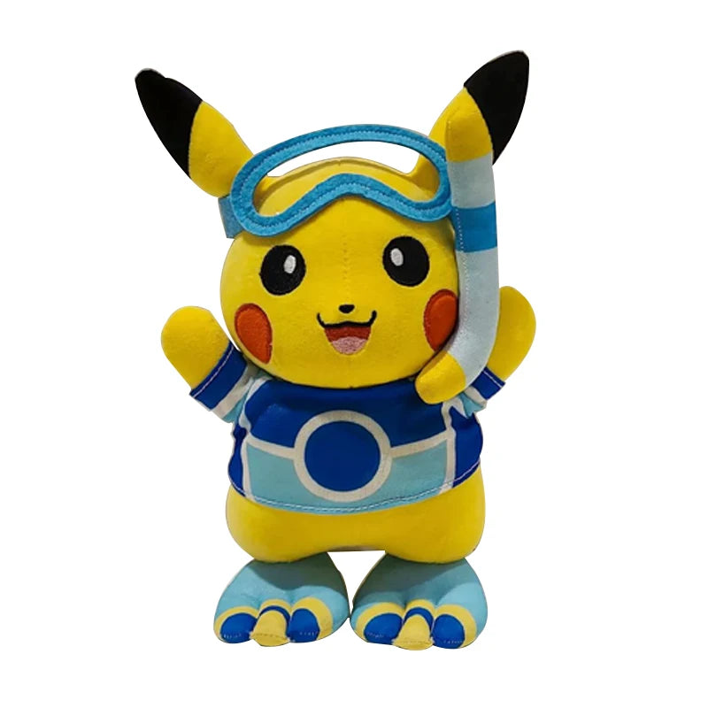Kawaii Tokyo Bay Pikachu Stuffed Toys Cartoon&Cute Pikachu Plush Dolls Throw Pillow Birthday Gift for Kids Friends Boys