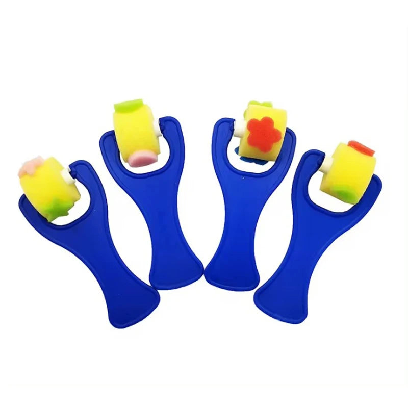 Children Drawing Sponge Brush Toys Art Craft Halloween Drawing Graffiti Tools Teaching Incentive Supplies Roller Seal Stamp TMZ