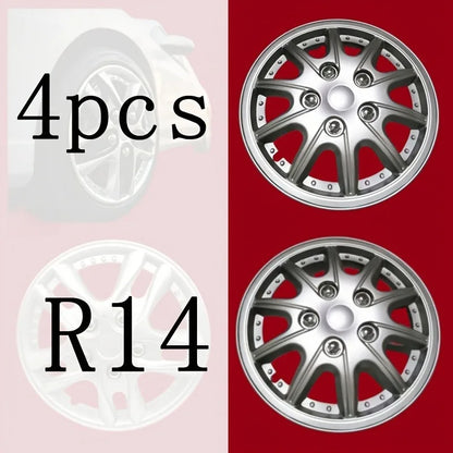 4pcs Universal Car Iron Steel Wheel Hubcaps Trim Car Replacement for R12 13 Inch Tires Wheel Cover Caps for Iron Steel Wheel