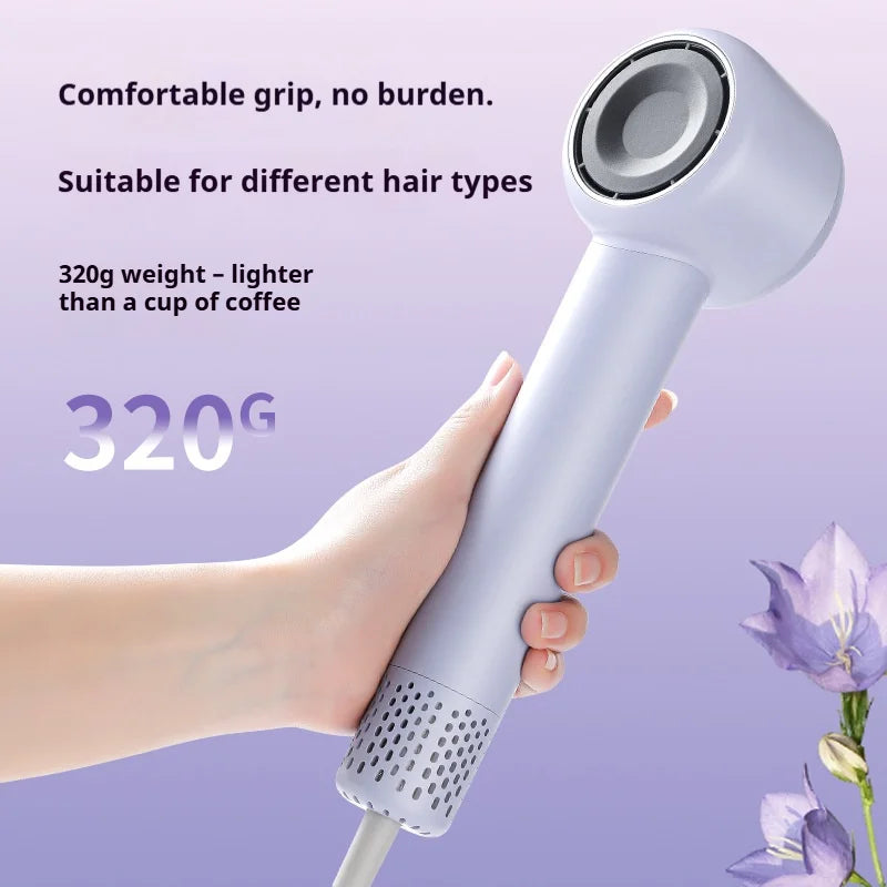 Leafless High Speed Hair Dryer, 110000RPM Negative Ion Hair Care, Smart Temp Control Quiet Fast Drying Blow Dryer