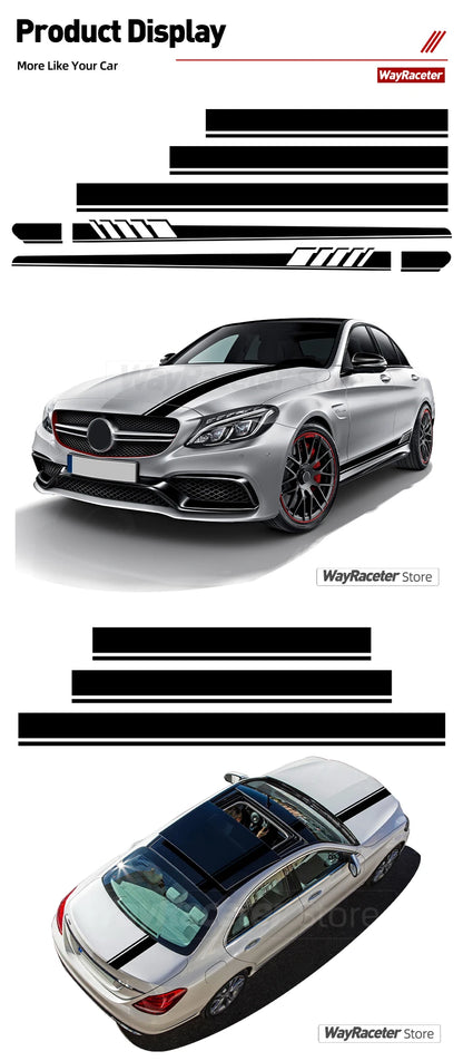 Edition 1 Stripe Sticker Door Side Hood Bonnet Roof Tail Vinyl Decal For Mercedes Benz W205 C63 AMG C Class C205 Coupe A205 S205