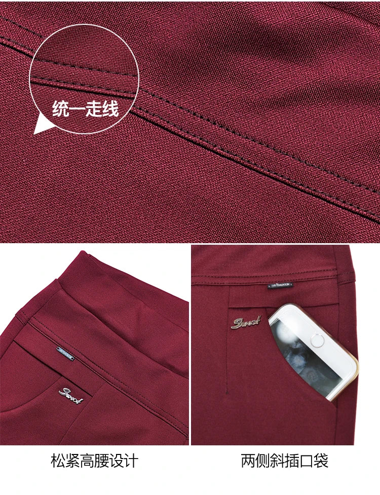 Women's High Waist Elastic Cargo Fit Pants, Lady Pencil Pants, Streetwear, Y2K Clothing, Traf Official Store Sets, Autumn Clothe