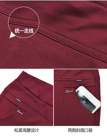 Women's High Waist Elastic Cargo Fit Pants, Lady Pencil Pants, Streetwear, Y2K Clothing, Traf Official Store Sets, Autumn Clothe
