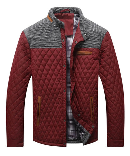 Men's Jackets Casual Coat Diamond Quilted Puffer Down Lightweight Casual Button Down High Quality Overshirt Us Size