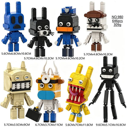 New Animal Hospital Building Blocks Cute 4/8pcs Horror Game Mini Dog Cat Nurse Assemble Figures For Fans Gifts
