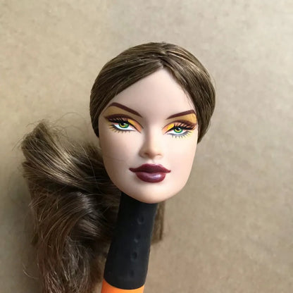 FR Rare Face Doll Heads White Brown Beige Skin Doll Figures Collection Doll Accessories Heads