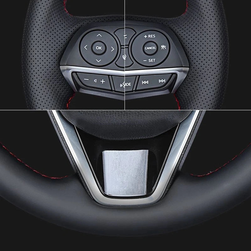 Black Suede Braid Car Steering Wheel Cover For Audi A3 8P Sportback A4 B8 Avant A5 8T A6 C6 A8 D3 Q5 8R Q7 4L S3 S4 S5 Seat Exeo
